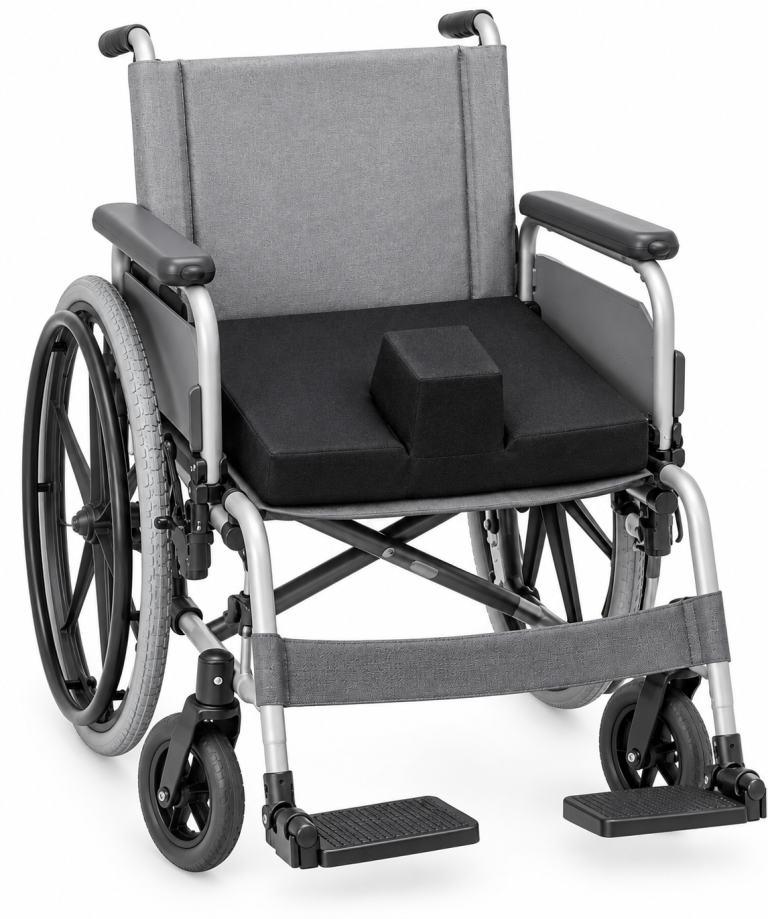 Cojín para silla de ruedas con abductor