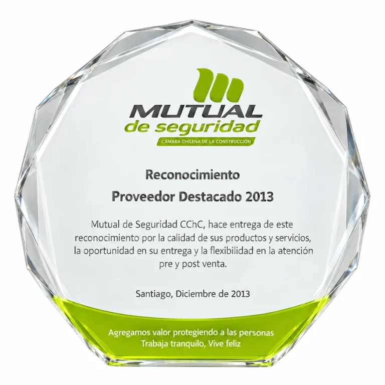 Reconocimiento Proveedor destacado 2013, Mutual de Seguridad CChC