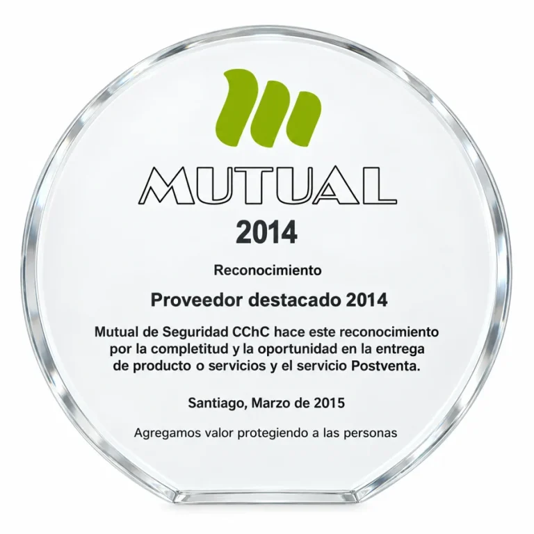 Reconocimiento Proveedor destacado 2014, Mutual de Seguridad CChC